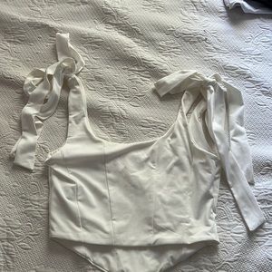 White corset style top